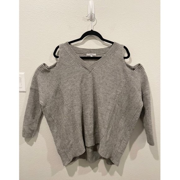 RO&DE Oversized Cold Shoulder Grey Sweater - Picture 2 of 4